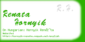 renata hornyik business card